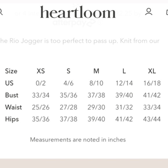 NWT HEARTLOOM Knit Joggers Rio Jogger Color Grey Size Large Knit Pants - Picture 8 of 8